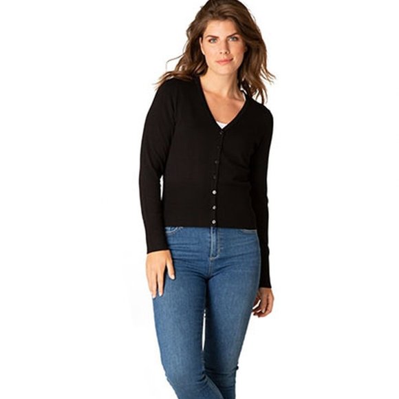 Yest Yana Ladies Cardigan Sweater White Button Front Various Sizes 6-16 - Picture 2 of 12